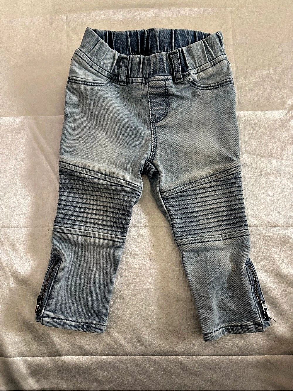 Gap boy Toddler Moto Jegging Blue zipped bottoms 18-24 Months